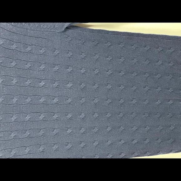 Ralph Lauren Cable Knit Split Neck Sweater Navy SIZE XS - Picture 3 of 6